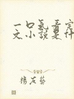 一口气看完的爽文小说是什么封面