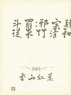 斗罗:邪宗肆虐从朱竹清和千仞雪北孙