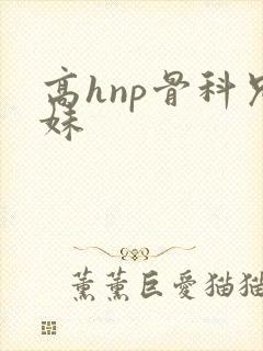 高hnp骨科兄妹封面