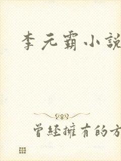 李元霸小说