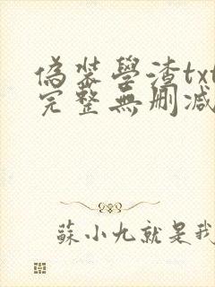 伪装学渣txt完整无删减封面