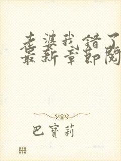 老婆我错了小说最新章节阅读全文封面