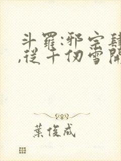 斗罗:邪宗肆虐,从千仞雪开始封面