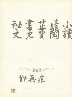 秘书芷晴小说全文免费阅读最新章节封面