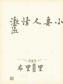 激情人妻小说二区封面