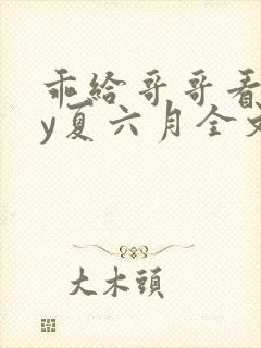 乖给哥哥看看by夏六月全文笔趣阁封面