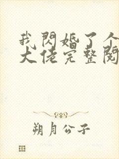 我闪婚了个财阀大佬完整阅读