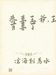 恭喜王爷,王妃有喜了