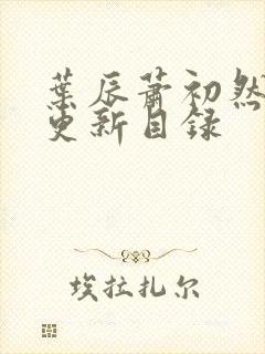 叶辰萧初然最快更新目录