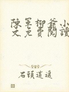 陈军柳爷小说全文免费阅读最新章节