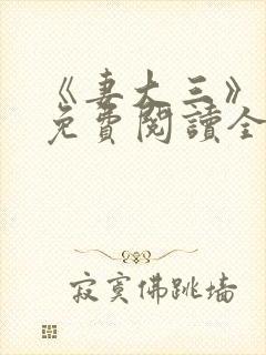 《妻大三》小说免费阅读全文