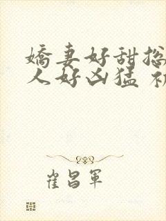 娇妻好甜总裁大人好凶猛 初晴