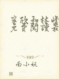 宁欣和林峰小说免费阅读最新章节