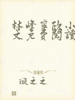 林峰宁欣小说全文免费阅读最新章节晚安阁