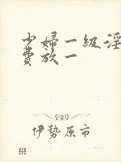 少妇一级淫片免费放一封面