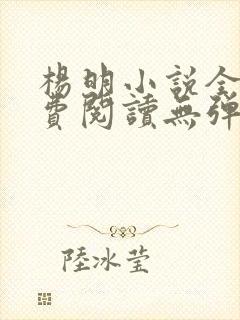 杨明小说全文免费阅读无弹窗封面