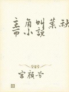 主角叫叶秋的都市小说