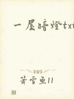 一屋暗灯txt