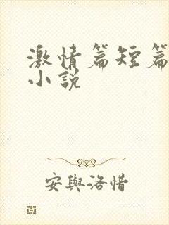 激情篇短篇合集小说