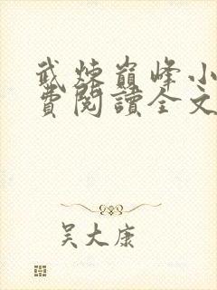 武炼巅峰小说免费阅读全文作者