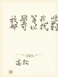 放学等我酱子贝哪可以找到