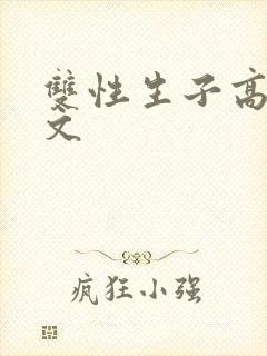 双性生子高辣h文