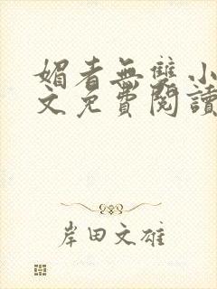 媚者无双小说全文免费阅读封面