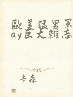 欧美猛男军人gay巨大杂志