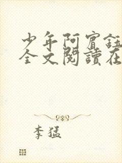 少年阿宾钰慧篇全文阅读在线封面