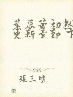 叶辰萧初然最新更新章节 下载