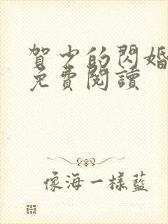 贺少的闪婚暖妻免费阅读