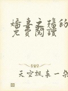 娇妻之殇的小说免费阅读