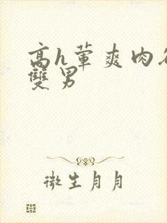 高h荤爽肉欲文双男封面