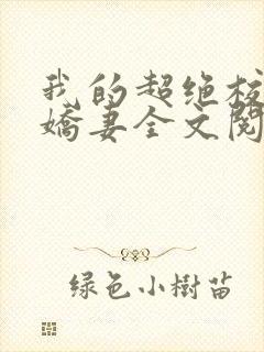 我的超绝校花美娇妻全文阅读封面