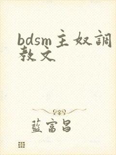 bdsm主奴调教文