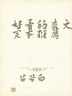 好看的爽文小说完本推荐封面