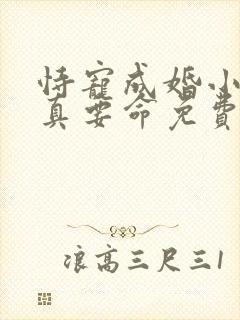 恃宠成婚小甜妻真要命免费阅读