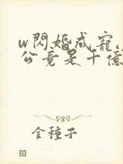 w闪婚成宠,老公竟是千亿大佬》小说