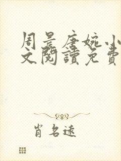 周晨唐婉小说全文阅读免费