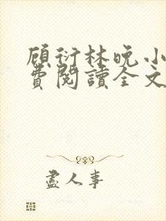 顾衍林晚小说免费阅读全文最新章节更新