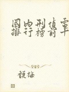 国内刑侦电视剧排行榜前十名