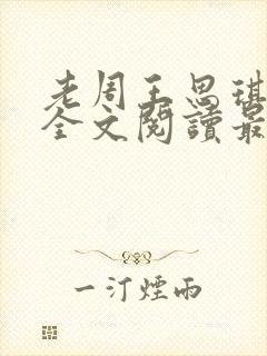 老周王思琪小说全文阅读最新章节更