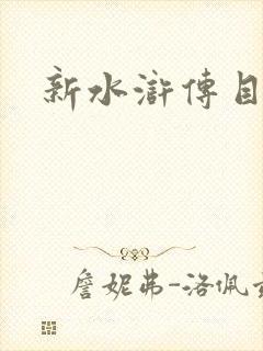 新水浒传目录