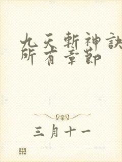 九天斩神诀林辰所有章节