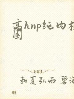 高hnp纯肉校园封面