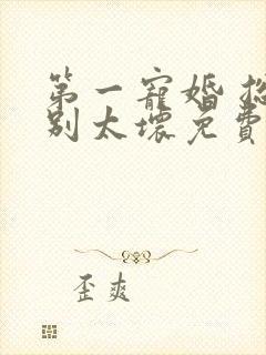 第一宠婚 总裁别太坏免费阅读