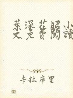 叶深花昭小说全文免费阅读