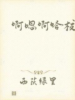 啊嗯啊哈校园h封面