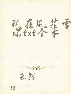 我在风花雪月等你txt全本