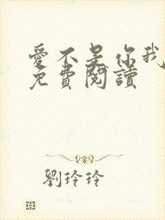 爱不是你我小说免费阅读